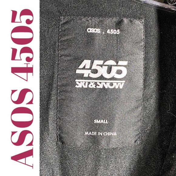 NWT ASOS 4505 MEN’S BLACK SKI SUIT BELTED HOOD WHITE RACING STRIPE MONOCHROME, S - Picture 14 of 16